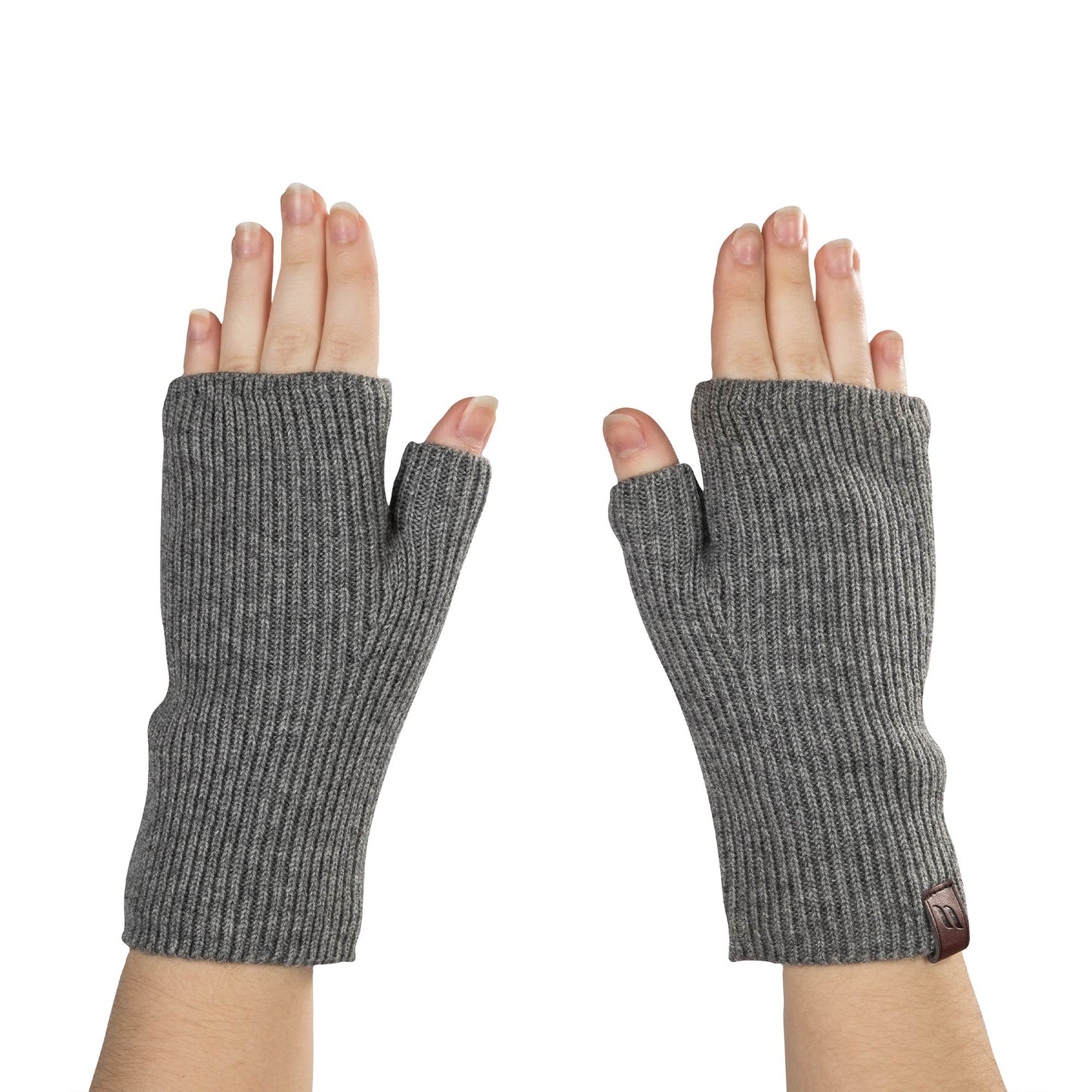 "Ash" Knitted Fingerless Mittens