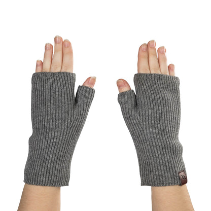 "Ash" Knitted Fingerless Mittens