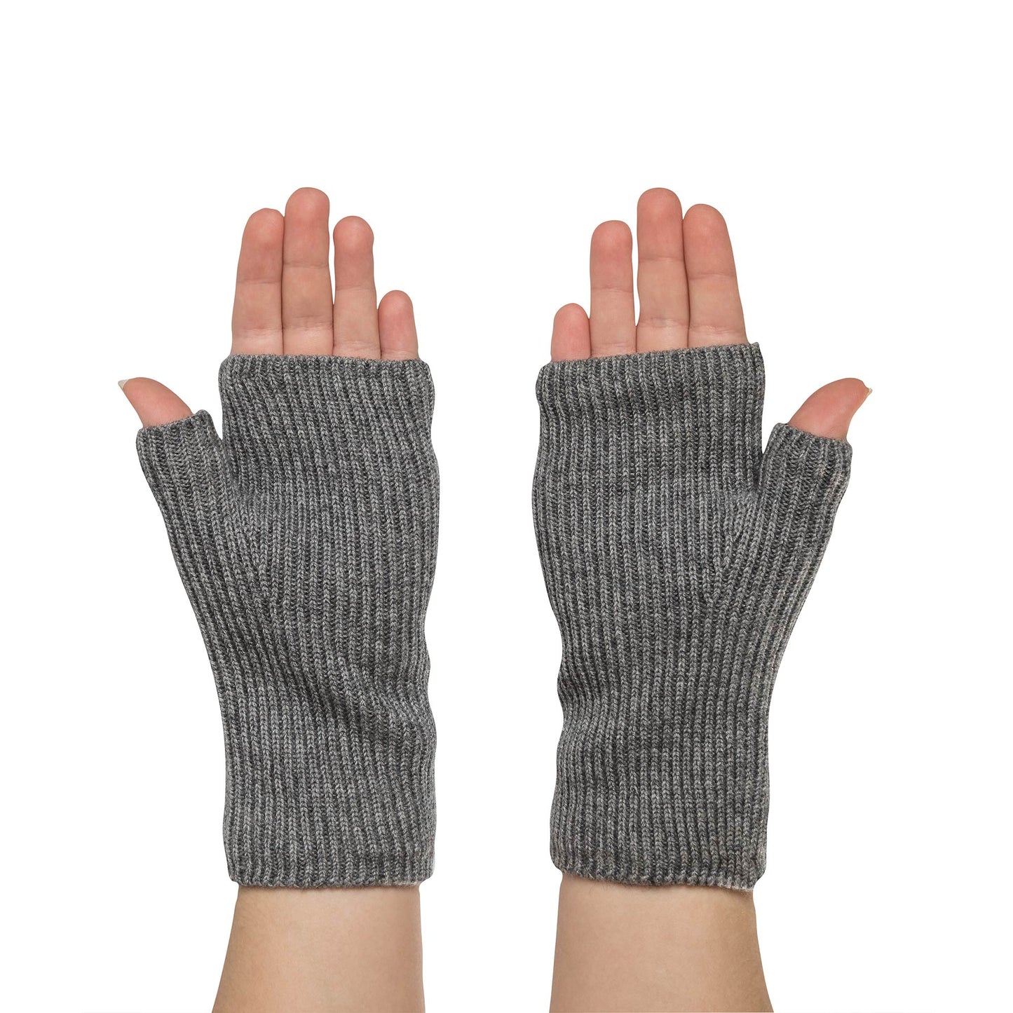 "Ash" Knitted Fingerless Mittens