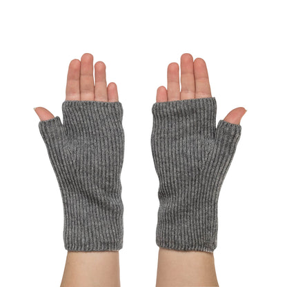 "Ash" Knitted Fingerless Mittens